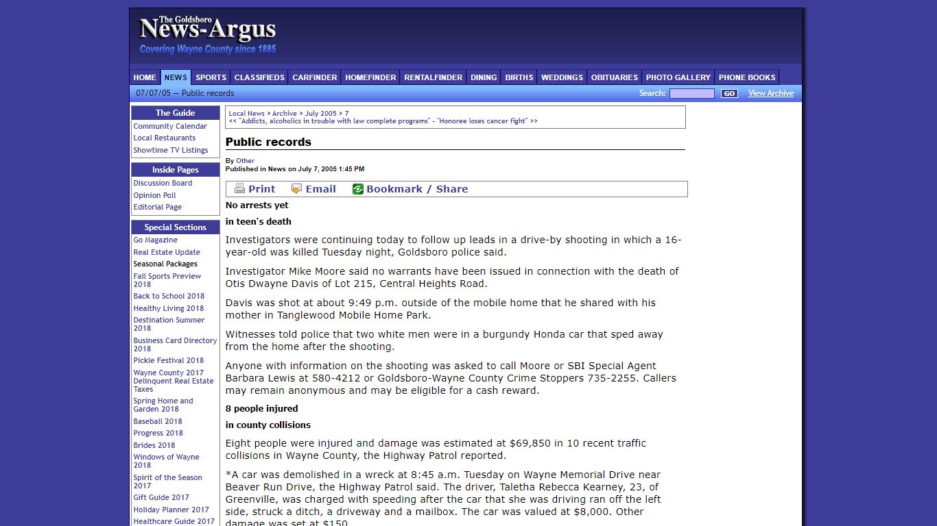 Goldsboro News-Argus | News: Public records
