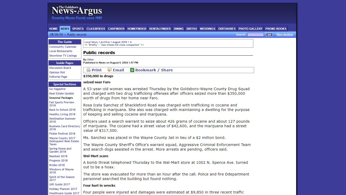 Goldsboro News-Argus | News: Public records